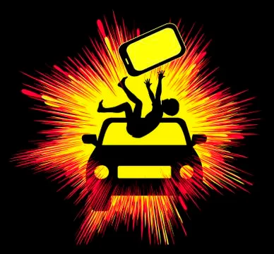Smartphone causing Casualty Stock Illustration