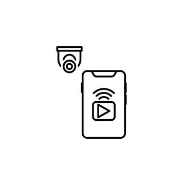 Smartphone cctv icon. Element of smartphone icon Stock Illustration