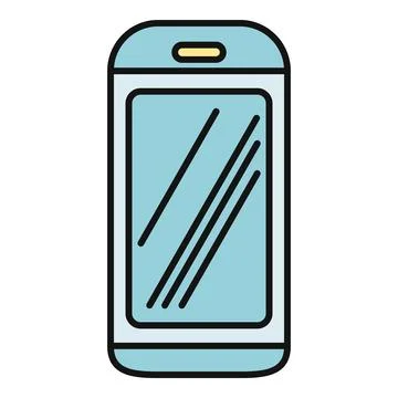 Smartphone cell phone mobile device technology communication icon Stock Illustration