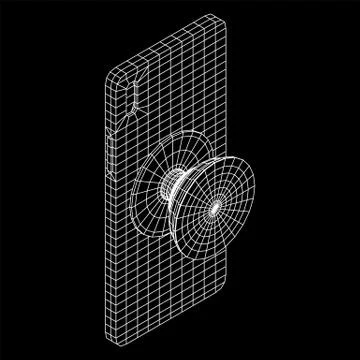 Smartphone Cellphone Pop Socket Holder Illustrazione stock