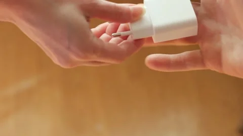 Smartphone charger transfer process. Stock Footage 149749936