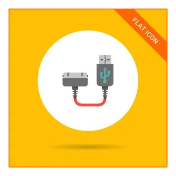 Smartphone charging plug Stock Illustration