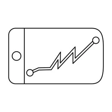 Smartphone chart arrow Illustrazione stock