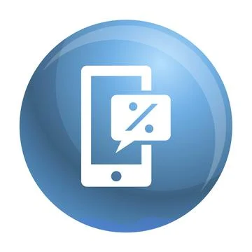 Smartphone chart percent icon, simple style Stockillustratie