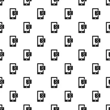 Smartphone chart percent pattern seamless Illustrazione stock