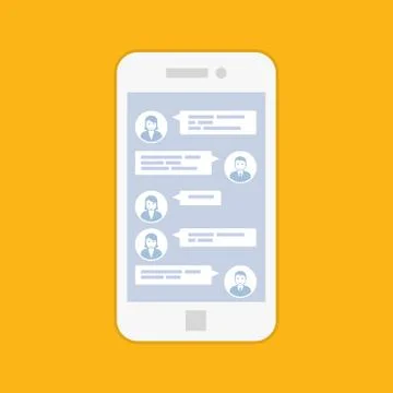Smartphone chat interface - short sms messenger service interface Stock-Illustration