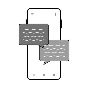 Smartphone Chat Interface Vector Illustration Stock Illustration
