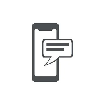 Smartphone Chat Logo Icon Stock Illustration