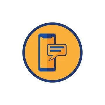 Smartphone Chat Logo Icon Stockillustratie