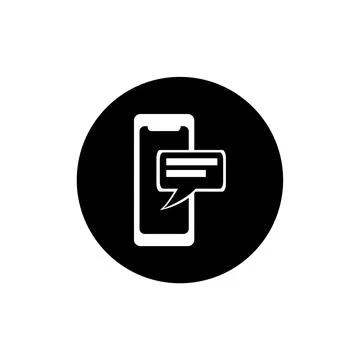 Smartphone Chat Logo Icon Stock-Illustration