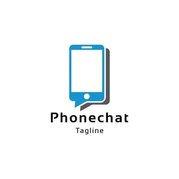 Smartphone chat logo Stock Illustration