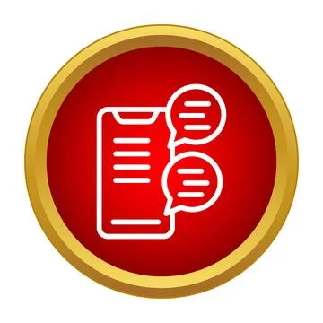 Smartphone with chat message bubbles communication icon Иллюстрация