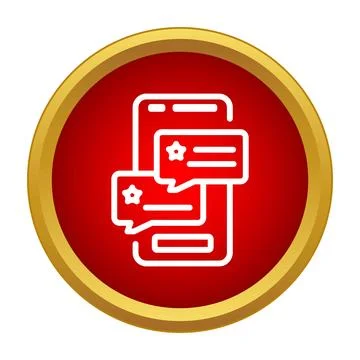 Smartphone chat message notification app communication icon イラスト素材