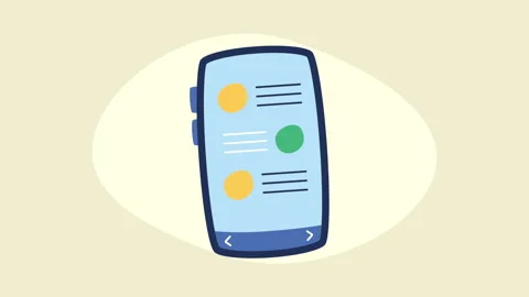 Smartphone with chat messages animation Stock Footage 247481349