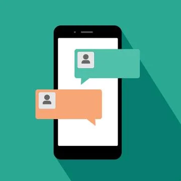 Smartphone chat messages notification vector illustration Stock Illustration