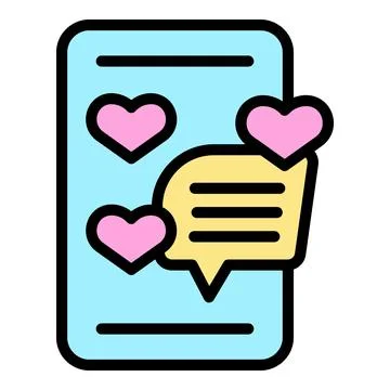 Smartphone chat offer icon vector flat Stock Illustration