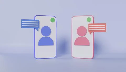 Smartphone with chat people icon notification Stock Illustration