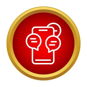 Smartphone chatting, messaging and communication app icon Stock Illustration