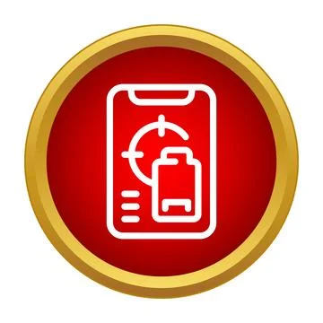 Smartphone checking battery level or power status Stock Illustration