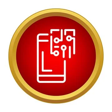 Smartphone circuit board connecting digital technology communication Stock Illustration