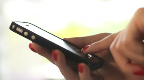 Smartphone close up tracking shot Stock Footage 24825411