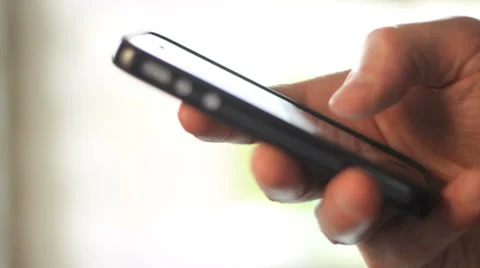 Smartphone close up tracking shot Stock Footage 24825429