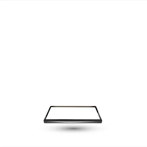 Smartphone with cloud of colorful infographics elements on white background. Stock Footage 69676870