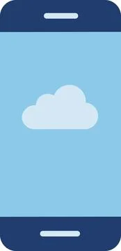 Smartphone cloud  Stock Illustration