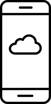 Smartphone cloud Stock Illustration