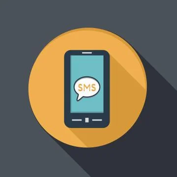 Smartphone with cloud of sms dialogue イラスト素材