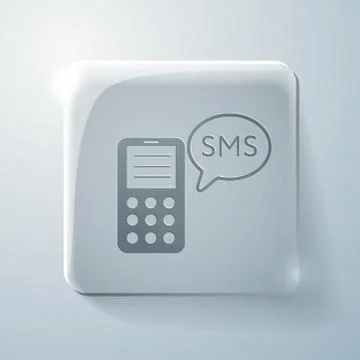 Smartphone with cloud of sms dialogue. Stock Illustration