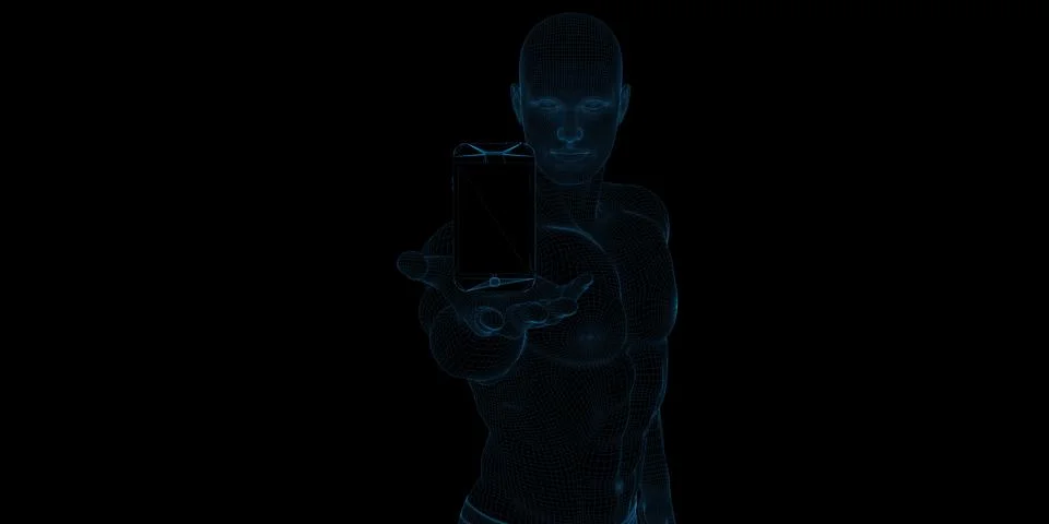 Smartphone Cloud Solution Stockillustratie