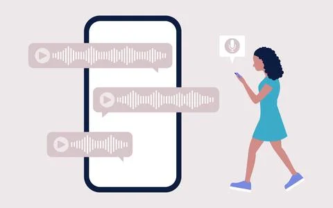 Smartphone communicates Illustrazione stock