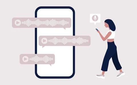 Smartphone communicates Illustrazione stock