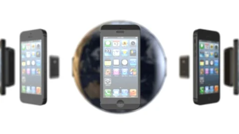 Smartphone communication in the world Stock Footage 85736879