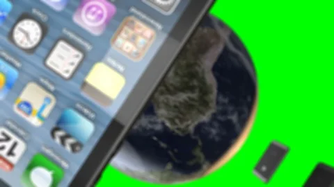 Smartphone communication in the world Stock Footage 85737574