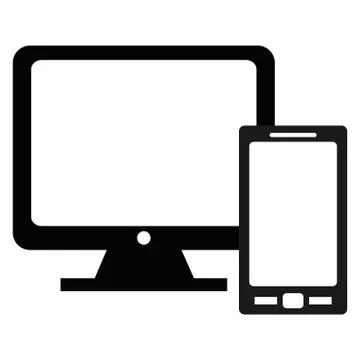 Smartphone with computer devices Stock Illustration