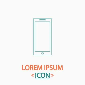 Smartphone computer symbol Stock Illustration