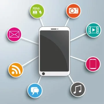 Smartphone Computing Stock Illustration