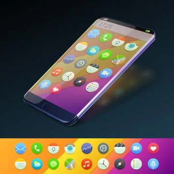 Smartphone concept illustration Stock Illustration