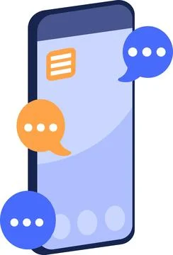 Smartphone concept in UX UI flat style Stock Illustration