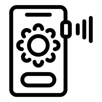 Smartphone connecting and transmitting data wireless with processing setting Stock Illustration