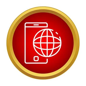 Smartphone connecting to global network internet 스톡 일러스트