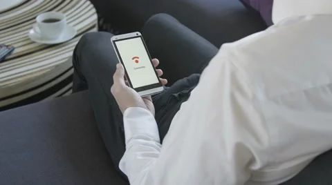 Smartphone connecting to WiFi Stock Footage 66492652