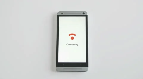 Smartphone connecting to WiFi Stock Footage 66546362