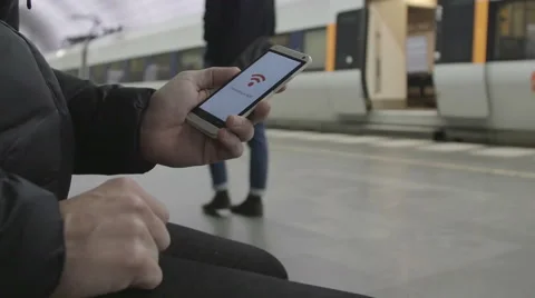 Smartphone connecting to WiFi Stock Footage 68846576