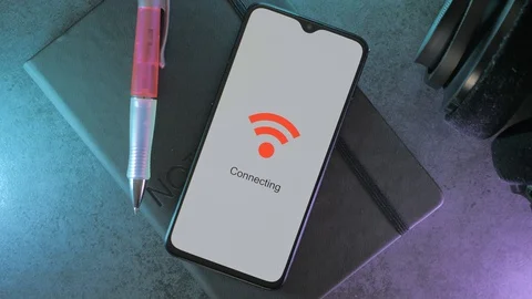 Smartphone connecting to WiFi Stock Footage 105463125