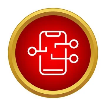 Smartphone connection network digital data communication icon Stockillustratie