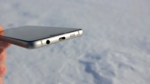 Smartphone connector. Outputs and inputs on a smartphone. Smartphone repair. Stock Footage 170434806