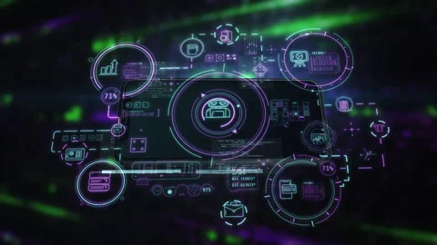 Smartphone contours filled with dynamic data graphics Stock Footage 317975285